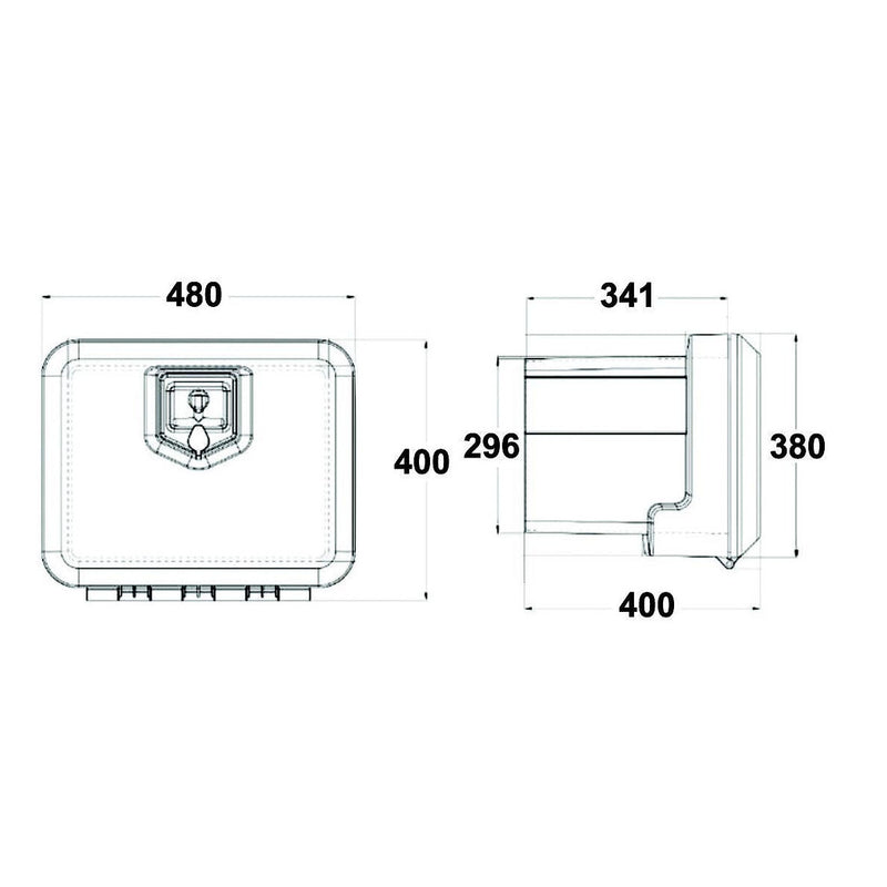 Plastic Tool Box - Single Lock - 39lt - AMAIreland - 