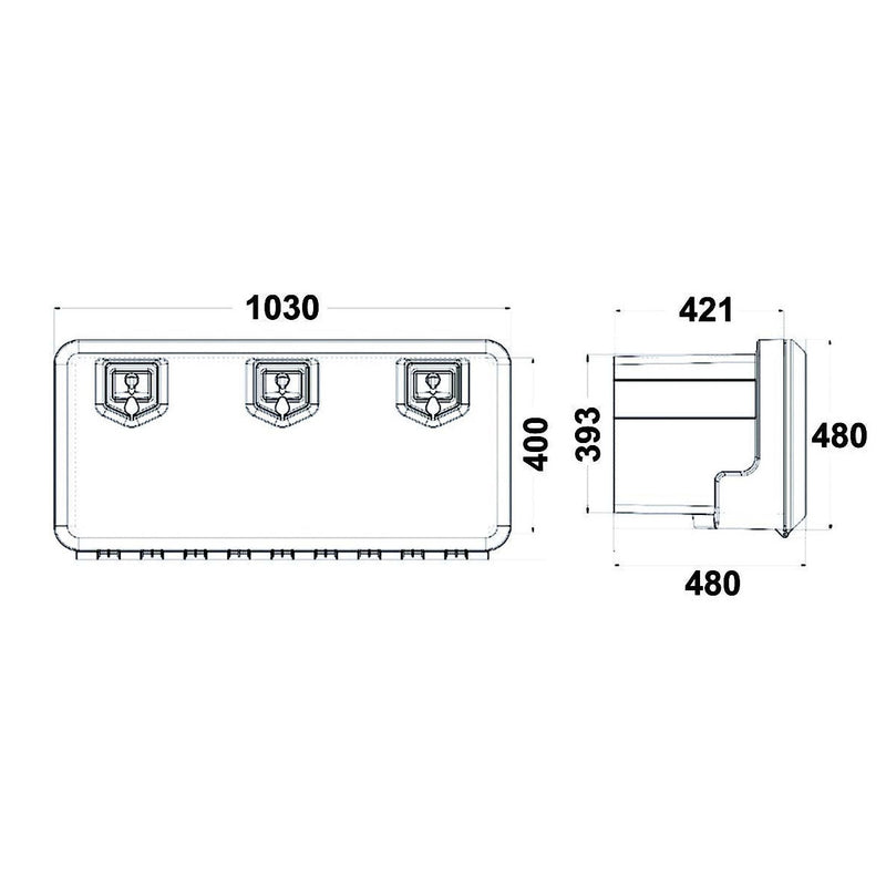 Plastic Tool Box - Triple Lock - AMAIreland - 