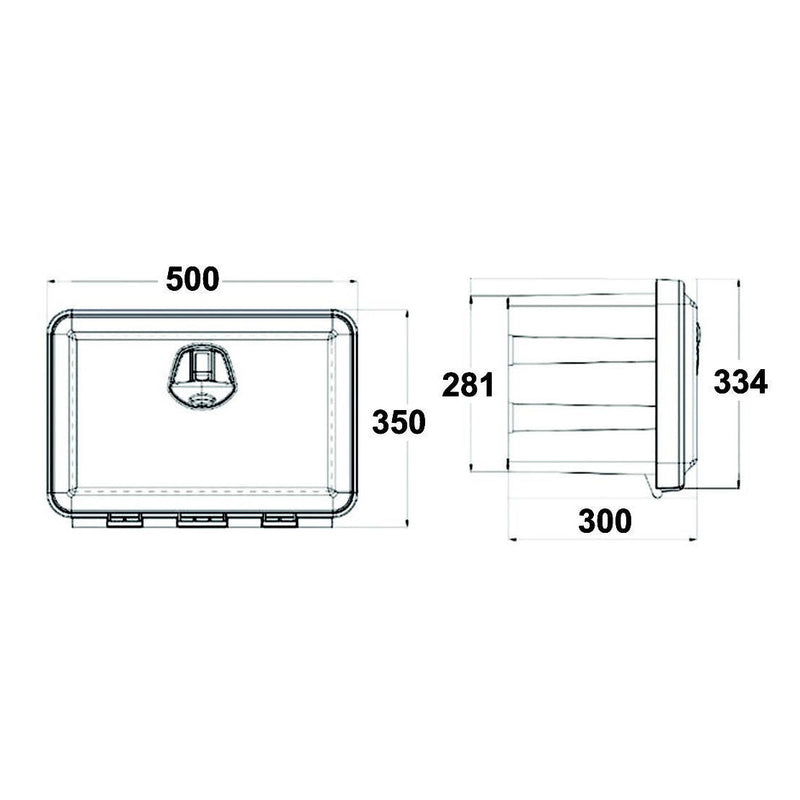 Plastic Tool Boxes - Single Lock - 41lt - AMAIreland - 