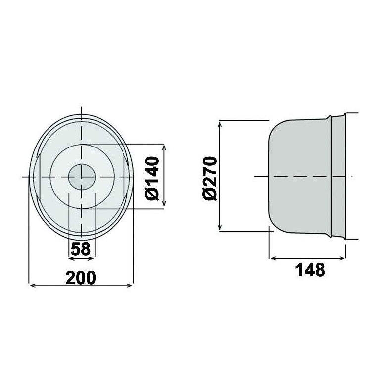 PTO Cone ø 200 x L 148mm - AMAIreland - 