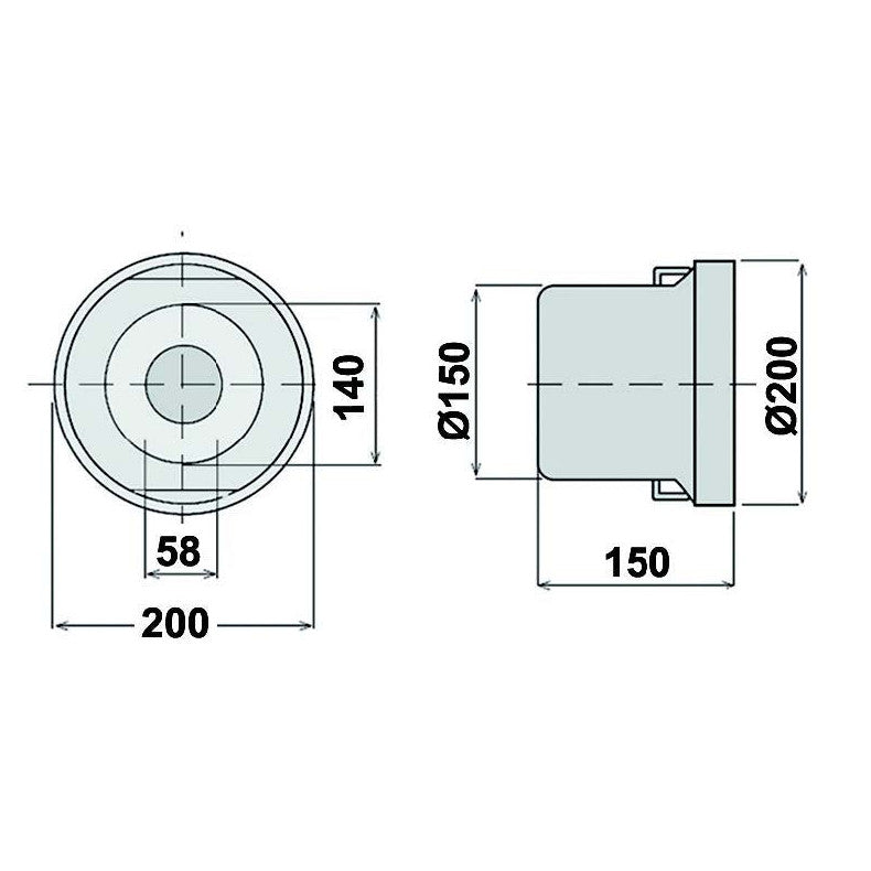 PTO Cone ø 200mm x L 150mm - AMAIreland - 