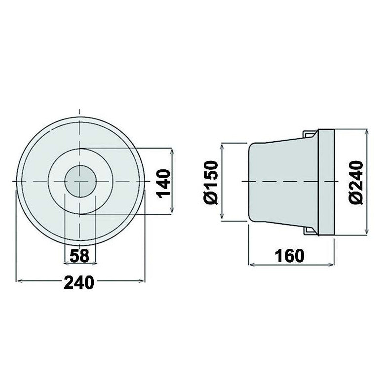 PTO Cone ø 240mm x L 160mm - AMAIreland - 