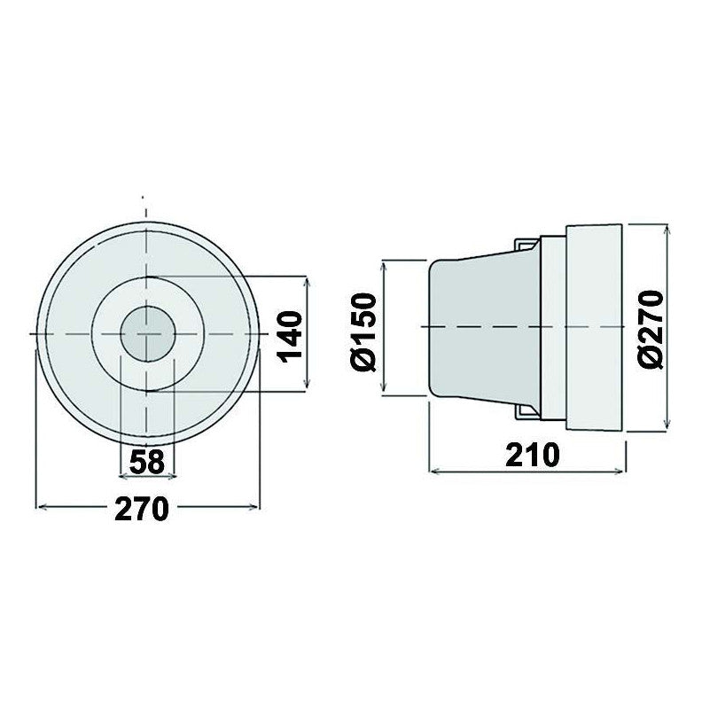 PTO Cone ø 270mm x L 210mm - AMAIreland - 