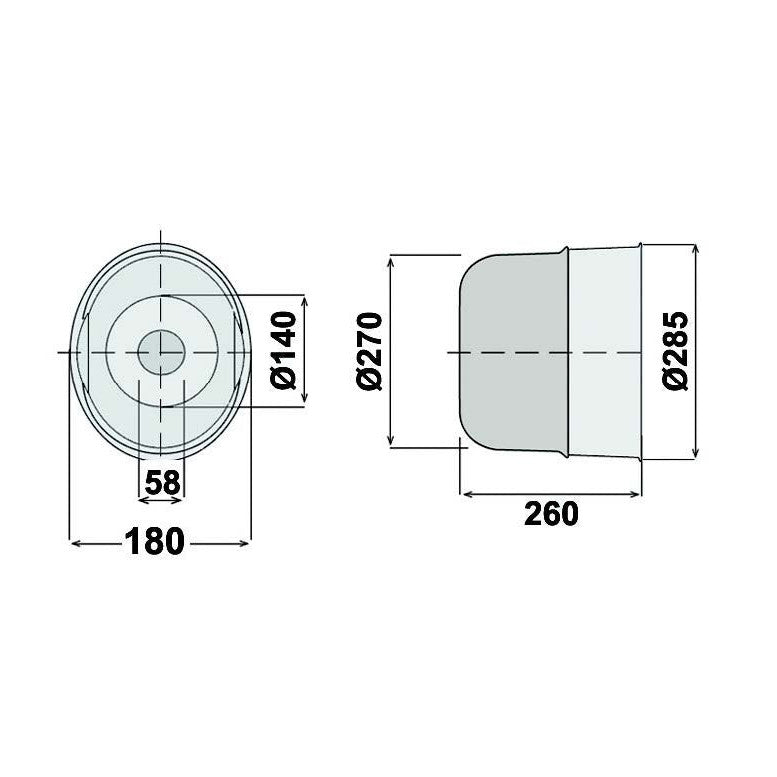 PTO Cone ø 285mm x L 260mm - AMAIreland - 