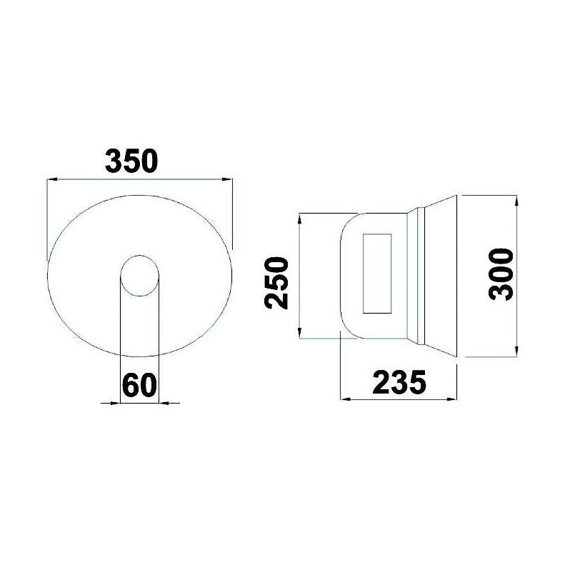 PTO Cone - With Hatch - ø 300mm L 235mm - AMAIreland - 