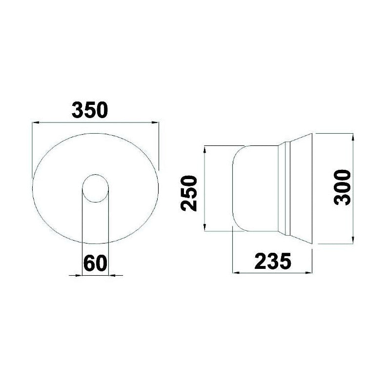 PTO Cone - Without Hatch - ø 300mm x 235mm - AMAIreland - 
