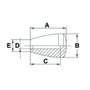 Push On Knob with Blind Plain Hole - AMAIreland - 