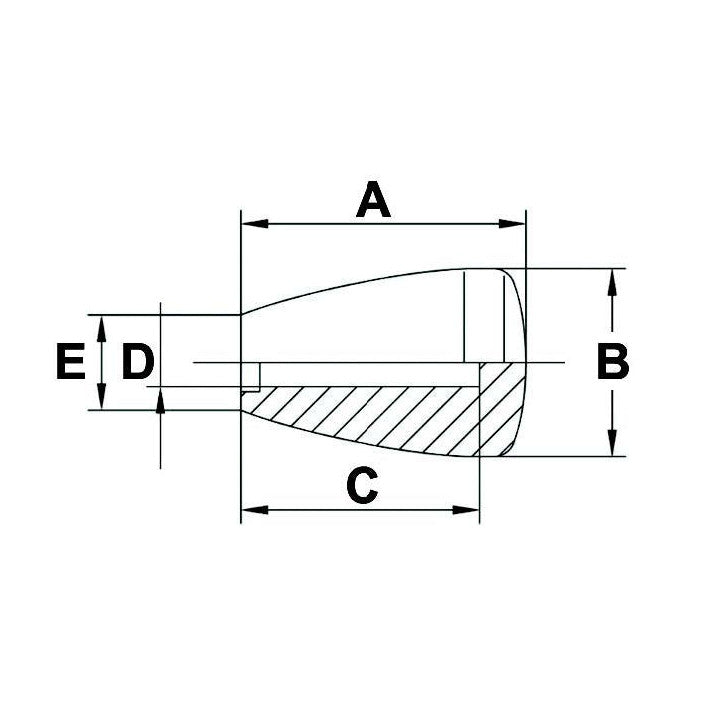 Push On Knob with Blind Plain Hole - AMAIreland - 