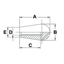 Push On Lever Knob with Blind Threaded Hole - M8