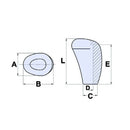 Push On Lever Knob - 10MM
