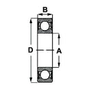 Radial Ball Bearing - 62205-2RS - AMAIreland - 
