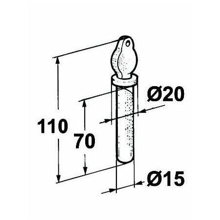 Rear Hinge - Forket Pin - AMAIreland - 