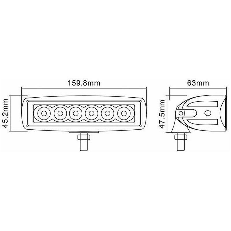Rectangular High Power LED Work Lamp - AMAIreland - 