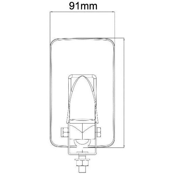 Rectangular Work Lamp - Side Fixing (Fits MF 300 Series) - AMAIreland - 