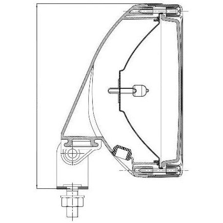 Rectangular Work Lamp - Side Fixing (Fits MF 300 Series) - AMAIreland - 