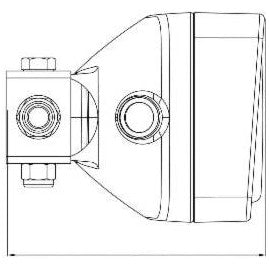Rectangular Work Lamp - Side Fixing (Fits MF 300 Series) - AMAIreland - 