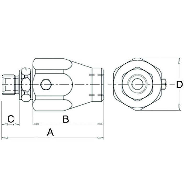 Revolving Coupling BSP - Straight - 1/4" - AMAIreland - 