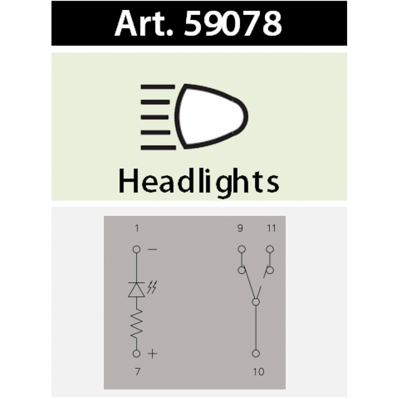 Rocker Switch 12V - Headlights - AMAIreland - 