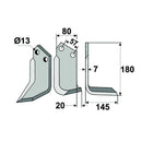 Rotovator: Blade Kit - Howard Kit Contains (L/H Blade x 10 & R/H Blade x 10) - AMAIreland - 