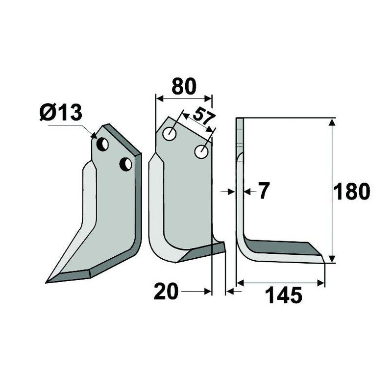 Rotovator: Blade Kit - Howard Kit Contains (L/H Blade x 10 & R/H Blade x 10) - AMAIreland - 