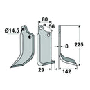 Rotovator: Blade Kit - Maschio Kit Contains (L/H Blade x 10 & R/H Blade x 10) - AMAIreland - 