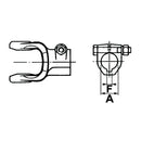 Round Bore Yoke End with Bolt Clamp & Keyway - BY-PY Type - CAT 6 - AMAIreland - 