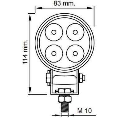 Round High Power LED Work Lamp - AMAIreland - 