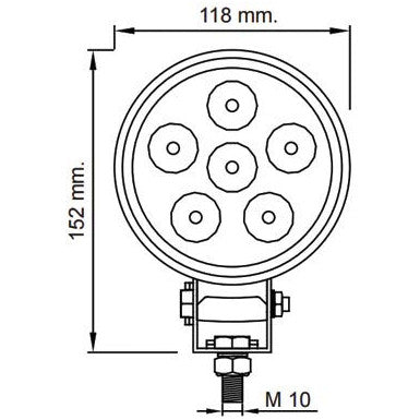 Round High Power LED Work Lamp - AMAIreland - 