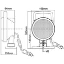 Round Work Lamp with Handle & Magnetic Base - AMAIreland - 