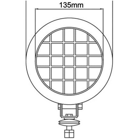 Round Work Lamp with Plastic Grill - AMAIreland - 