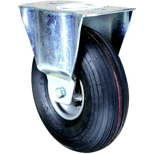 Rubber Castor Pneumatic Wheels on Steel Rim - AMAIreland - 