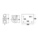 Rubber Castor Pneumatic Wheels on Steel Rim - AMAIreland - 