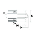 Rubber Joints with Stainless Steel Clamps - Dn 200mm - AMAIreland - 