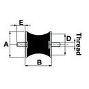 Rubber Mounting Bush (Male - Male) M6 - Rubber Height 20mm - AMAIreland - 
