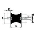 Rubber Mounting Bush (Male - Male) M8 - Rubber Height 30mm - AMAIreland - 