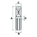 Rubber Wheel with Steel Rim & 25mm Nylon Centre - Ø: 300mm