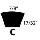 Rubberized C Section Belts C42 - C86 - AMAIreland - 