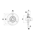 SBPF Series Pressed Steel Round Flange Bearing Self Aligning - SBPF204 - AMAIreland - 