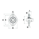 SBPFL Series Pressed Steel 2 Bolt Flange Bearing Self Aligning - SBPFL202 - AMAIreland - 