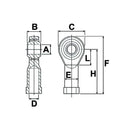 Self Lubricating Rod End - M6 R/H - AMAIreland - 