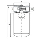 Spin on Suction Oil Filters (Complete) - 3/4" BSP - 25 μ