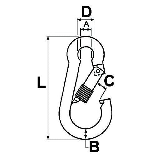 Spring Catch with Safety Screw - Galvanised - L 100mm - AMAIreland - 