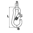 Spring Catch with Safety Screw - Galvanised - 8MM