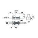 Spring Loaded Pin Latch - Galvanised - AMAIreland - 
