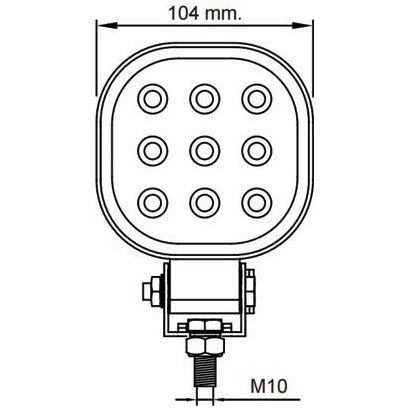 Square High Power LED Work Lamp - AMAIreland - 