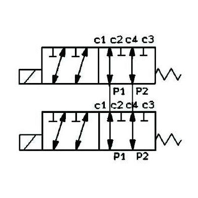 Stackable Circuit Selector Valve Double Acting - 14Way -12VDC - AMAIreland - 