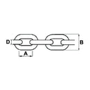 Steel Chain Roll - Galvanised - DIN764 - Link Thickness 8MM