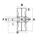 Steel Wheel with Axle - 300mm x 100mm - AMAIreland - 