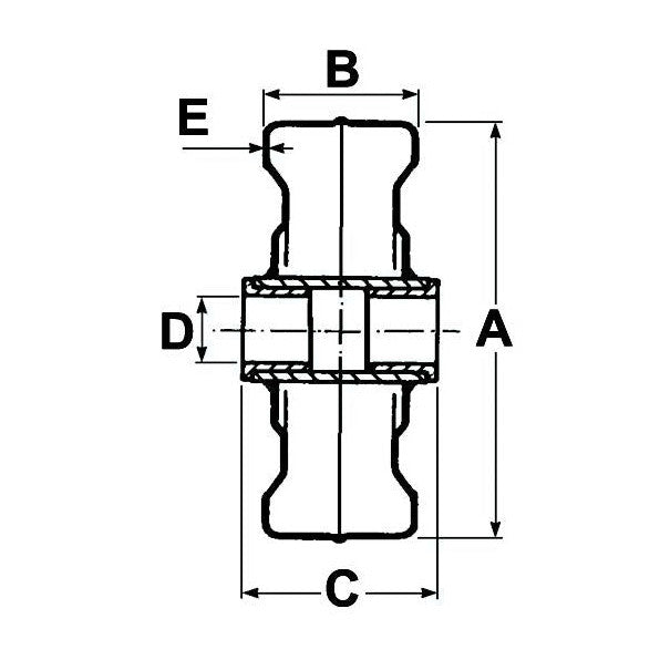 Steel Wheel with Nylon Insert 300mm x 100mm - AMAIreland - 