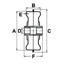 Steel Wheel with Nylon Insert 320mm x 100mm - AMAIreland - 